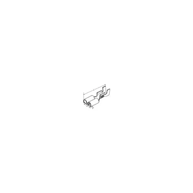 Abiko flatstikker 0,75-1,5 mm² hunn B409FL, uisolert 