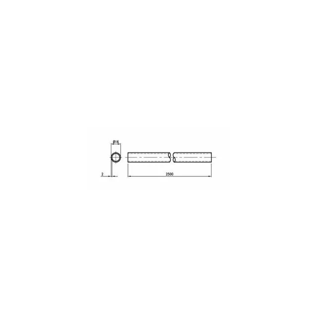 Rør 16x2 mm RF304 lengde 2500 mm 