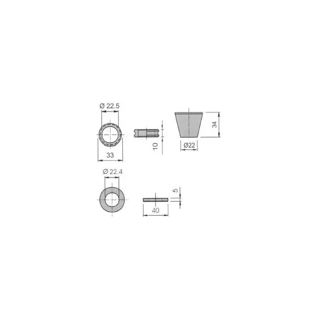 Avstandsskive 22,4 mm RF304 