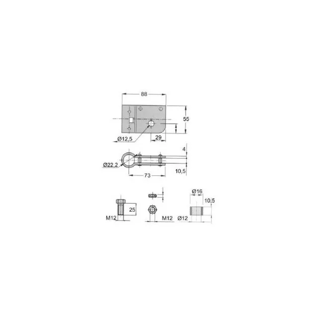 Distanseskive Ø12 mm RF304 