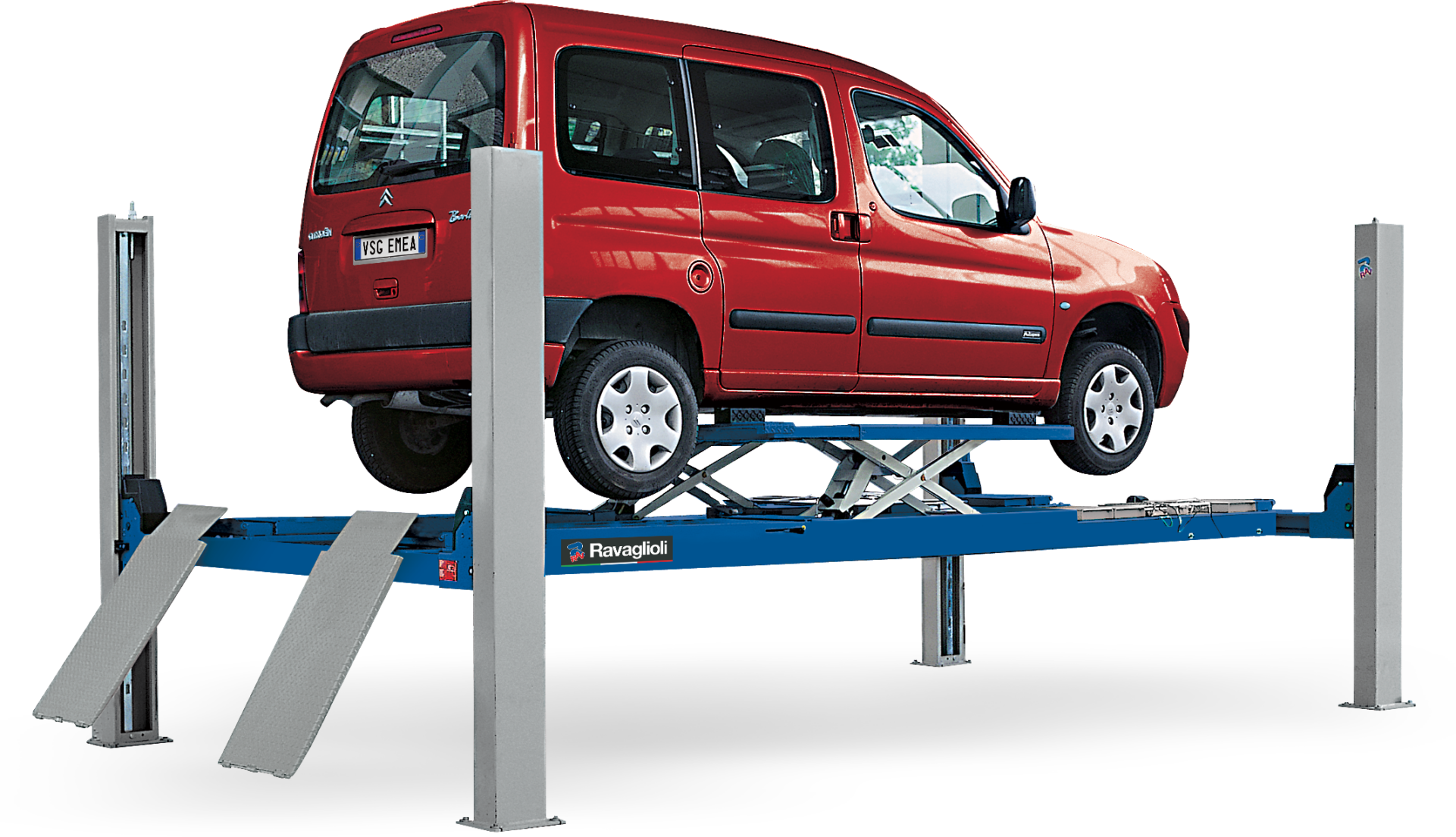 4-søylet løftebukk RAV4502LSI, 5 tonn