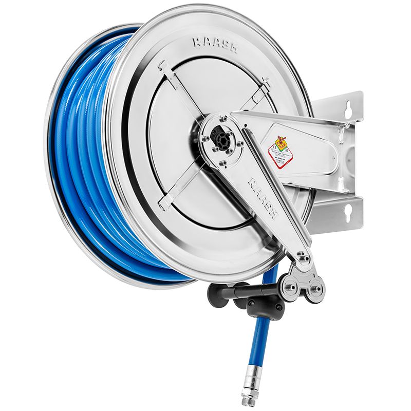 Slangetrommel varmtvann 3/4" 20 m AISI 316, 100 bar, hygieneslange