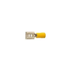Abiko flatstikker 6,3 mm hunn gul A4607FL, isolert