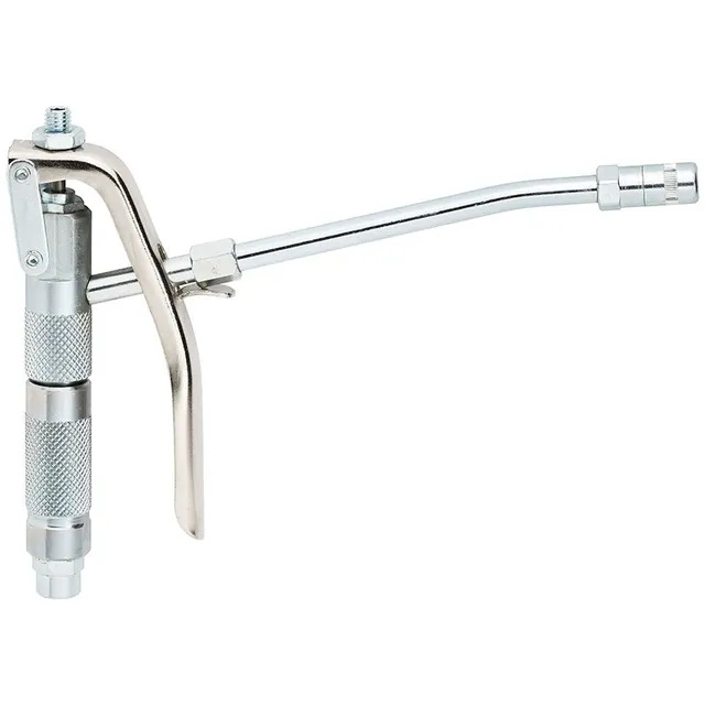 Fettpistol med stivt utløp og svivel Treleddet svivel, G 3/8" innvendig 