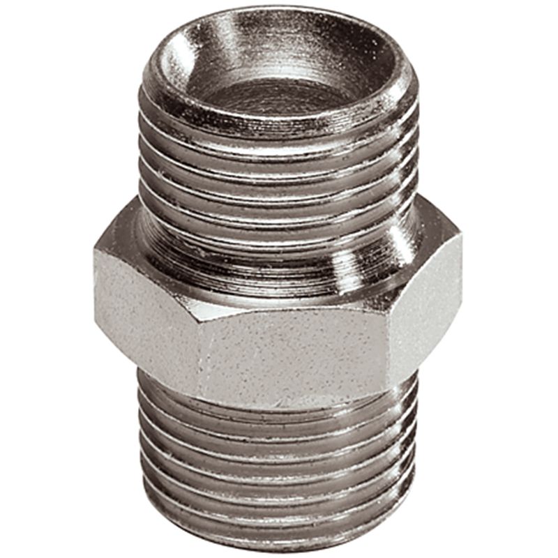 Rustfri nippel G 1/2" x G 1/2" AISI 304, utvendige gjenger