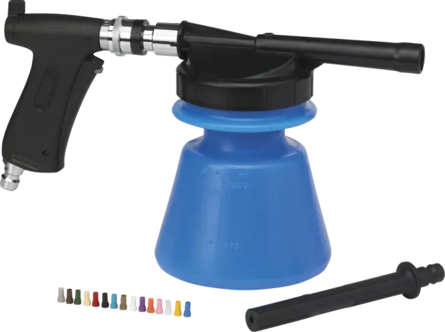 VIKAN skumsprøyte 1,4 l blå Med spyledyse, 1/2" Q-kobling 