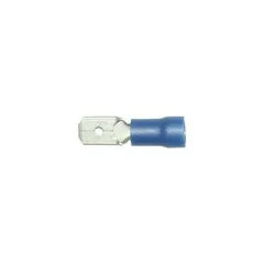 Abiko flatstikker 6,3 mm hann blå A2507H, isolert