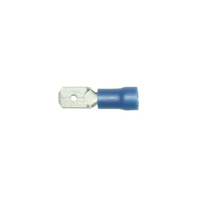 Abiko flatstikker 6,3 mm hann blå A2507H, isolert 