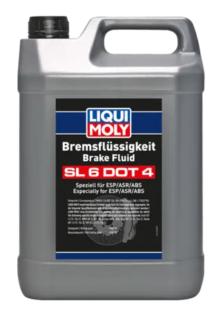 Liqui Moly bremsevæske SL6 DOT 4 5 l Lavviskøs bremsevæske 