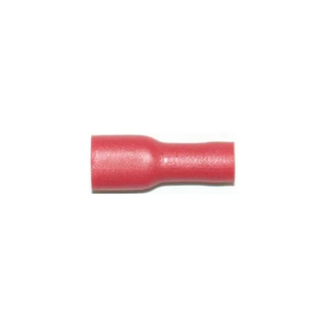 Abiko flatstifthylse 6,3 mm hunn rød A1507FLF, helisolert 
