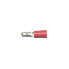 Abiko rundstikker 4 mm isolert hann rød A1504HA