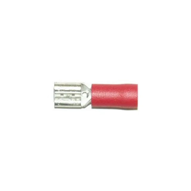 Abiko flatstikker 4,8 mm hunn rød A1504FL5, isolert 