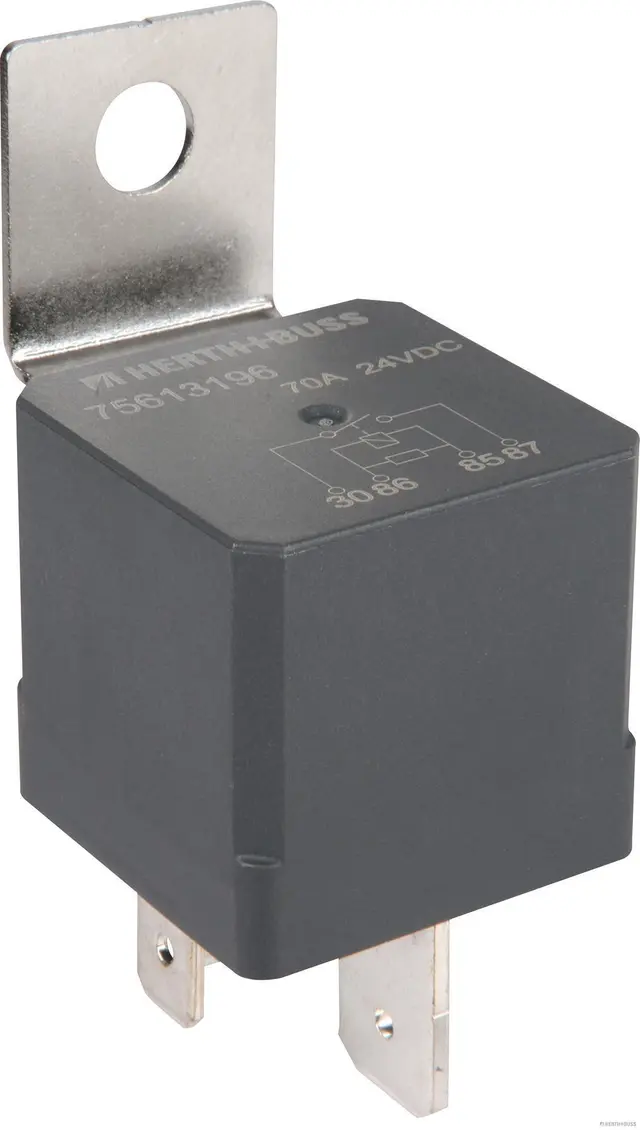Rele, Arbeid 24 V, 70 A, 4 Pin 