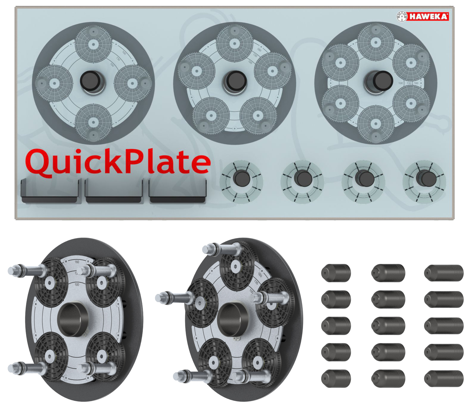 Haweka quick plate kit 4-5HULLS plate
