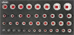 VIGOR Pipesett 4 – 32 mm 42 deler 2K mykskuminnlegg, størrelse S