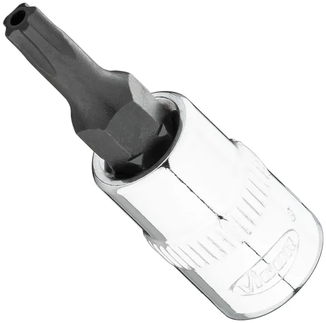 VIGOR Skrutrekkerinnsats T20+H 1/4" Innvendig profil med 5 avrundede 