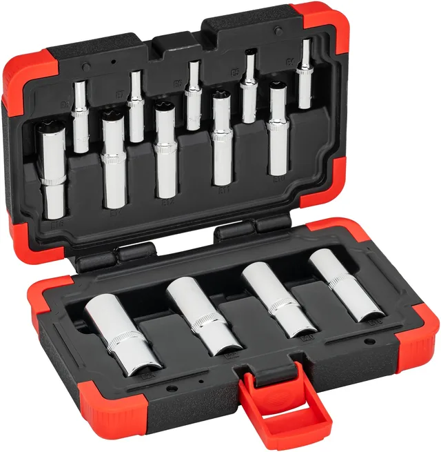 VIGOR Pipesett 14 deler 1/4", 3/8", 1/2" Lengre T-pipenøkler for mer fleksibilite 