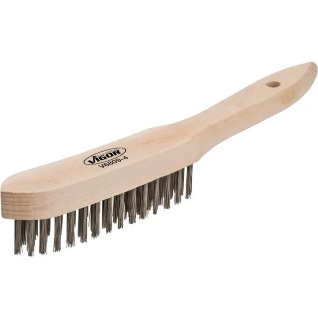 VIGOR Trådbørste 150 mm stål 4 rekker Mål: 150 mm 