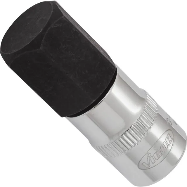 VIGOR Skrutrekkerinnsats 17 mm 3/8" Mål: 49 mm, for manuell bruk 