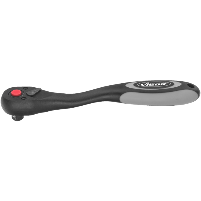 VIGOR Fintannet vendbar skralle 198 mm 72 tenner, 5° arbeidsvinkel