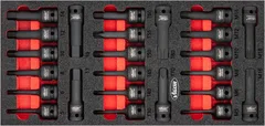 VIGOR slagpipesett med bits 5 – 19 mm 2K mykskuminnlegg, størrelse S