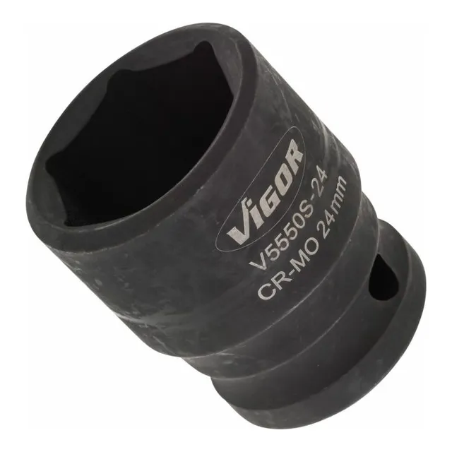 VIGOR Slagpipe 24 mm 1/2" 6-kant kort Mål: 82 mm 