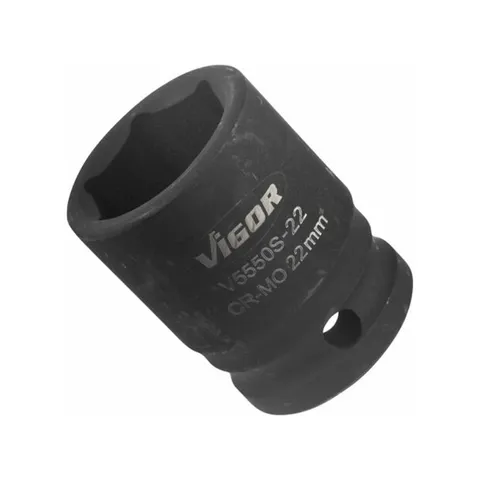 VIGOR Slagpipe 22 mm 1/2" 6-kant kort Mål: 82 mm