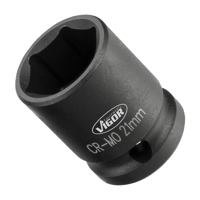 VIGOR Slagpipe 21 mm 1/2" 6-kant kort Mål: 82 mm