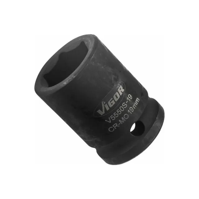 VIGOR Slagpipe 19 mm 1/2" 6-kant kort Mål: 82 mm 