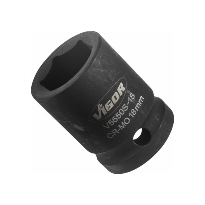 VIGOR Slagpipe 18 mm 1/2" 6-kant kort Mål: 82 mm