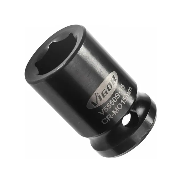 VIGOR Slagpipe 15 mm 1/2" 6-kant kort Mål: 82 mm 