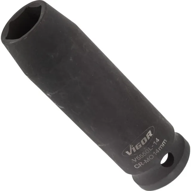VIGOR Slagpipe 14 mm 1/2" 6-kant lang Mål: 42 mm 