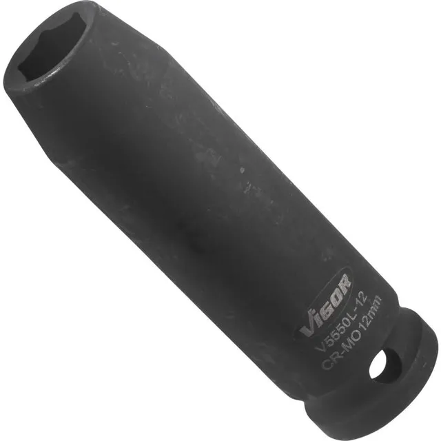 VIGOR Slagpipe 12 mm 1/2" 6-kant lang Mål: 42 mm 