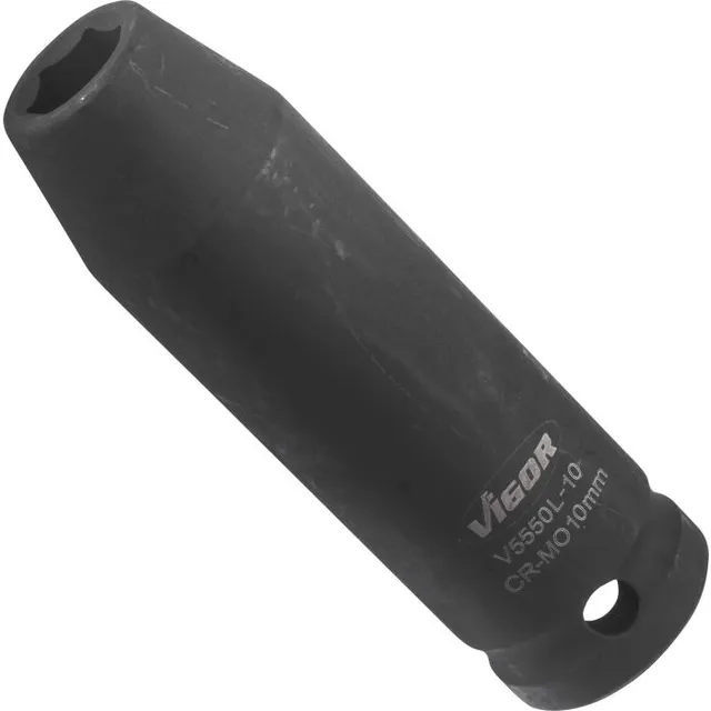 VIGOR Slagpipe 10 mm 1/2" 6-kant lang Mål: 42 mm 