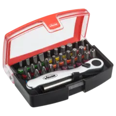 VIGOR Bitsboks 32 deler 1/4" Skrutrekkerpipe (bits) ~ DIN / ISO