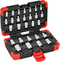 VIGOR Pipesett 28 deler 1/4", 3/8", 1/2" Pipe V2185N, V2186N, V2187N, V2188N