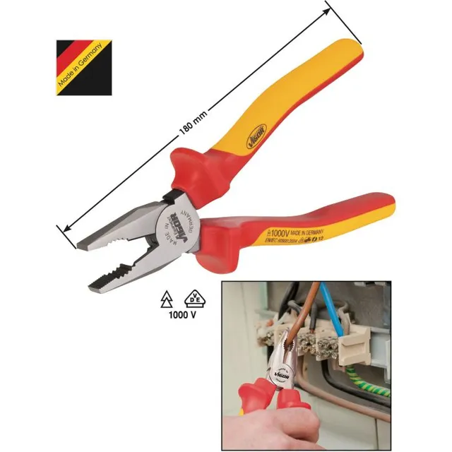VIGOR VDE-kombitang 180 mm Mål: 180 mm 