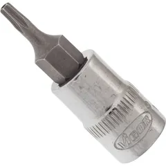 VIGOR Skrutrekkerinnsats T9H 1/4" Mål: 37 mm, for manuell bruk