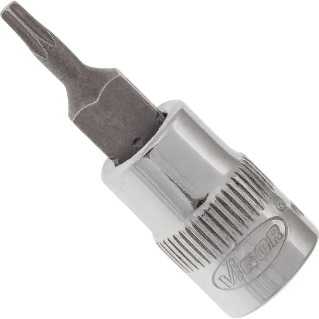 VIGOR Skrutrekkerinnsats T9 1/4" Torx Mål: 38 mm, for manuell bruk 