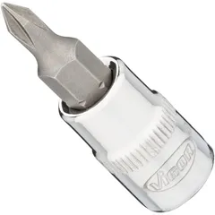 VIGOR Skrutrekkerinnsats PH0 1/4" Mål: 38 mm, for manuell bruk