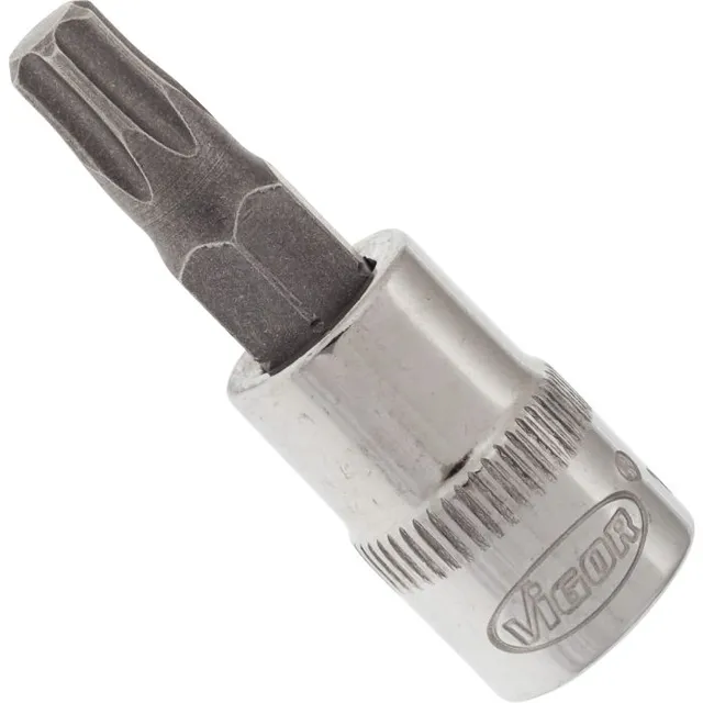 VIGOR Skrutrekkerinnsats T30 1/4" Torx Mål: 38 mm, for manuell bruk 