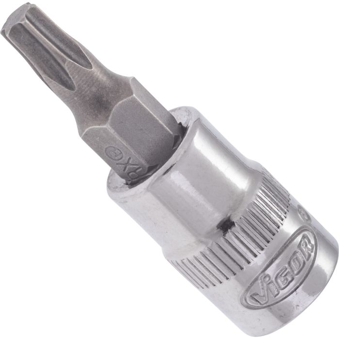 VIGOR Skrutrekkerinnsats T25 1/4" Torx Mål: 38 mm, for manuell bruk