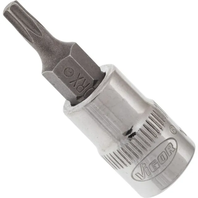 VIGOR Skrutrekkerinnsats T15 1/4" Torx Mål: 38 mm, for manuell bruk 