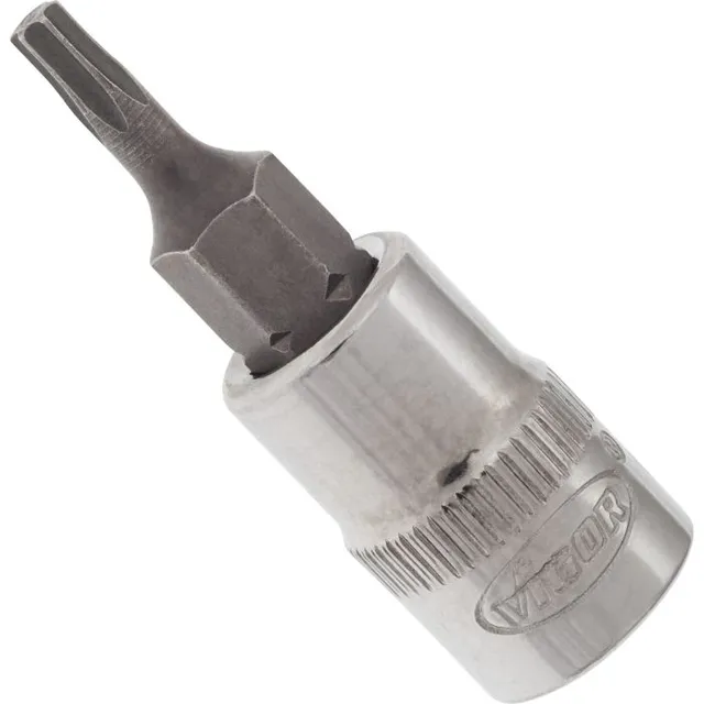 VIGOR Skrutrekkerinnsats T10 1/4" Torx Mål: 38 mm, for manuell bruk 