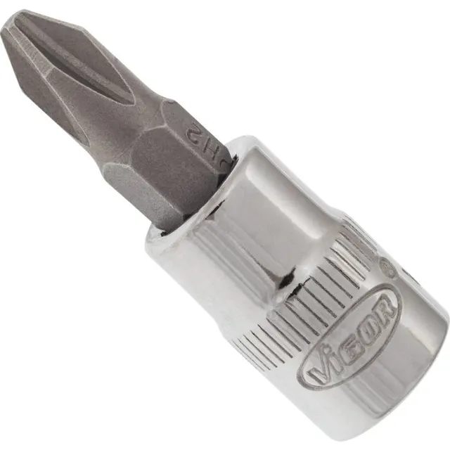VIGOR Skrutrekkerinnsats PH2 1/4" Mål: 38 mm, for manuell bruk 