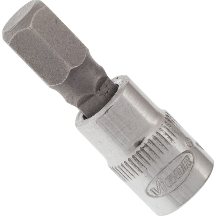 VIGOR Skrutrekkerinnsats 8 mm 1/4" Mål: 38 mm, for manuell bruk