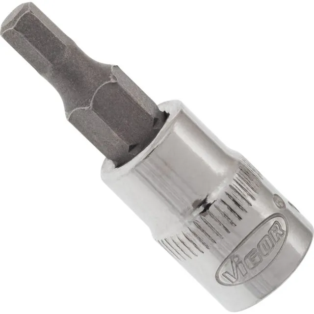VIGOR Skrutrekkerinnsats 4 mm 1/4" Mål: 38 mm, for manuell bruk 