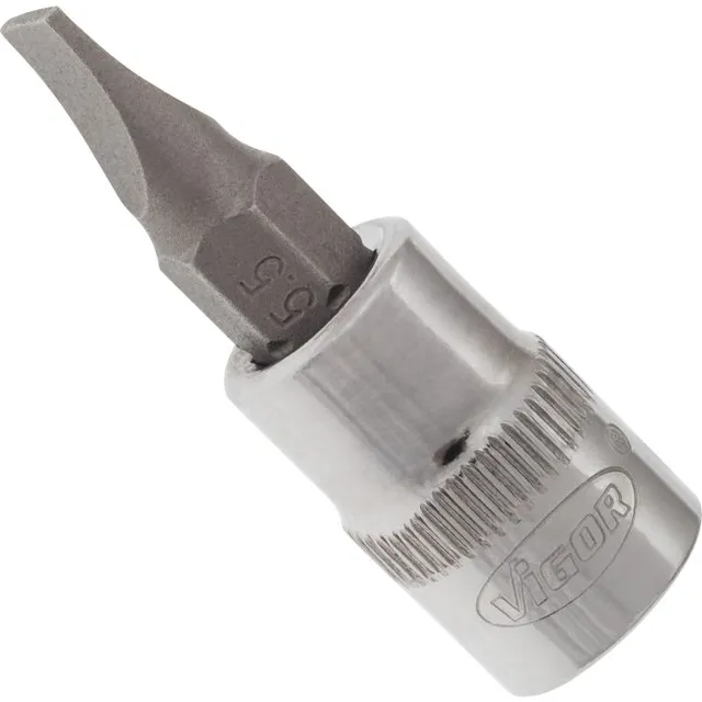 VIGOR Skrutrekkerinnsats 1 x 5,5 mm 1/4" Mål: 38 mm, for manuell bruk 