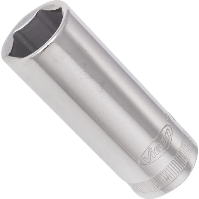 VIGOR Pipe 17 mm 3/8" 6-kant lang Mål: 63 mm, for manuell bruk 