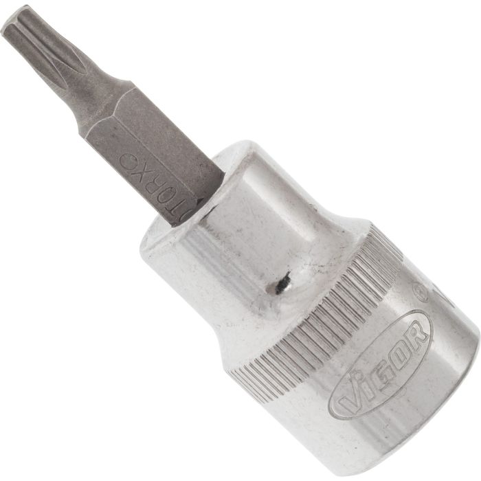 VIGOR Skrutrekkerinnsats T20 3/8" Torx Mål: 49 mm, for manuell bruk